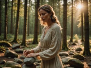 femme qui cherche le calme intérieur pour apaiser les pensées en boucle