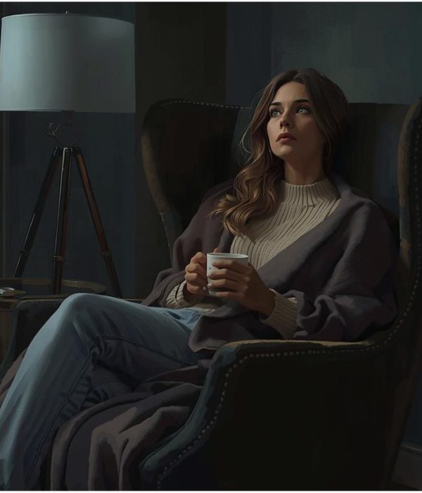 Femme assise montrant des signes d'épuisement, de stress et d'hypervigilance somatique, illustration du système nerveux bloqué en mode survie.